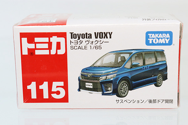 ミニカーショップ ケンボックス トミカ 赤箱☆115☆トヨタヴォクシー※TAKARATOMYロゴ・未開封品Minicar shop KENBOX  TOMICA