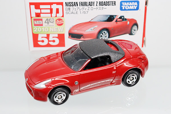 ミニカーショップ ケンボックス トミカ 赤箱 55 日産フェアレディzロードスター 10年新車シール Takaratomyロゴminicar Shop Kenbox Tomica