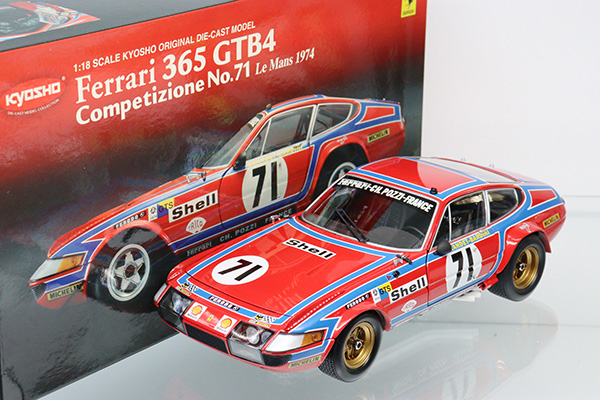 1/12・1/18スケール★ ★フェラーリ365 GTB4 competizione No.71 Le Mans  1974※京商・買取品です。未開封品でしたが、撮影の為に開封しました。