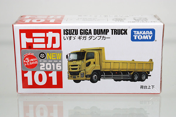 ミニカーショップ ケンボックス トミカ 赤箱 101 いすゞギガダンプカー St16 16年新車シール Takaratomyロゴ 未開封minicar Shop Kenbox Tomica