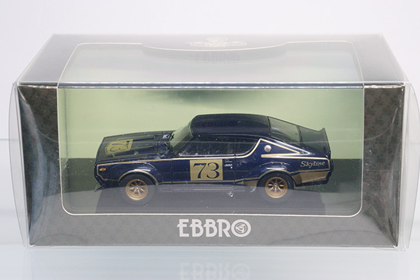 エブロ★44977★日産スカイラインH.T 2000GTレーシング(ゼッケン73)　1972 Tokyo Motor  Show※1/43スケール・現状渡し