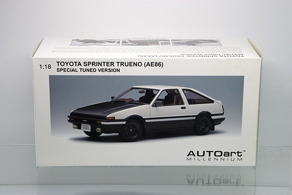 ミニカーショップ ケンボックス 1 12 1 18スケール トヨタスプリンタートレノ Ae86 Special Tuned Version White W Black Bonnnet Autoart 1 18スケール 現状渡しminicar Shop Kenbox Tomica