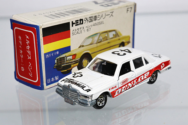 格安新品トミカ メルセデスベンツ450SEL グループAフェア　青箱　特注 ダンロップ43 DUNROP 乗用車