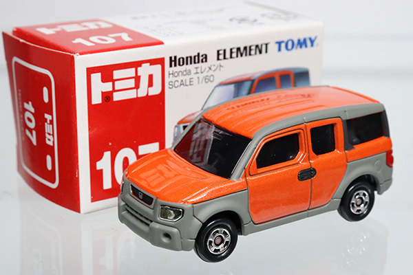 ミニカーショップ ケンボックス トミカ 赤箱 107 ホンダエレメント ｓｔ3 03 04年新車シール Tomy青ロゴminicar Shop Kenbox Tomica