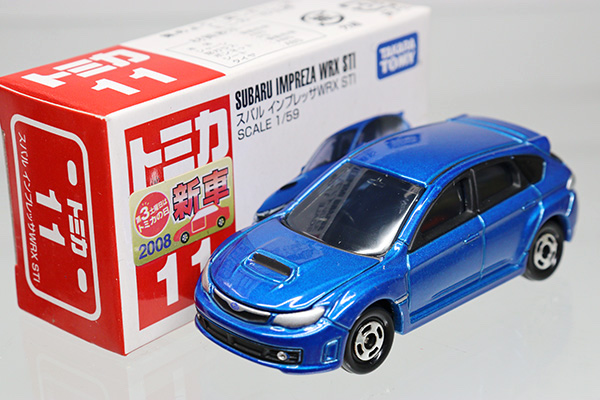 ミニカーショップ ケンボックス トミカ 赤箱 11 スバルインプレッサwrx Sti St08 箱値札 08新車シール Takaratomyロゴ セール品につき現状渡しminicar Shop Kenbox Tomica