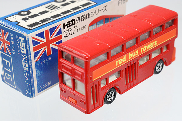 トミカ　青箱★F15★ロンドンバス(red bus rovers)※F15-1-3