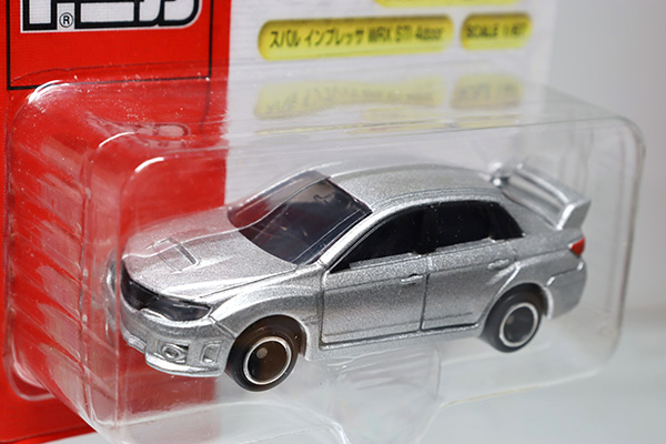 ミニカーショップ ケンボックス トミカ 赤箱☆7☆スバルインプレッサWRX STI 4door※ブリスター・TAKARATOMYロゴMinicar  shop KENBOX TOMICA