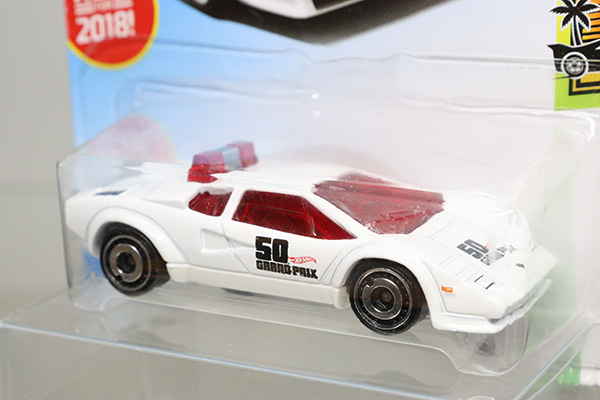 ミニカーショップ ケンボックス ホットホイール ランボルギーニカウンタックペースカー 白 英語表記台紙 ヨレ有 現状渡しminicar Shop Kenbox Tomica