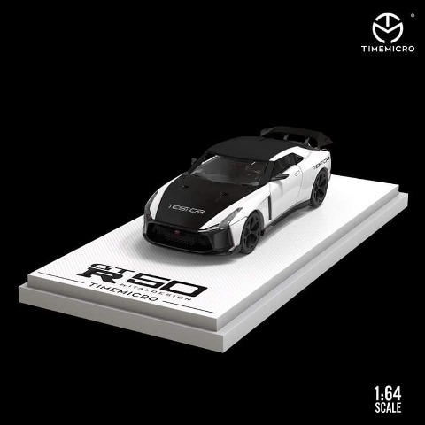1/64スケール★ ★日産GT-R R50 TEST CAR(ホワイトブラック)※新品未開封・TM TIME MICRO・1/64スケール