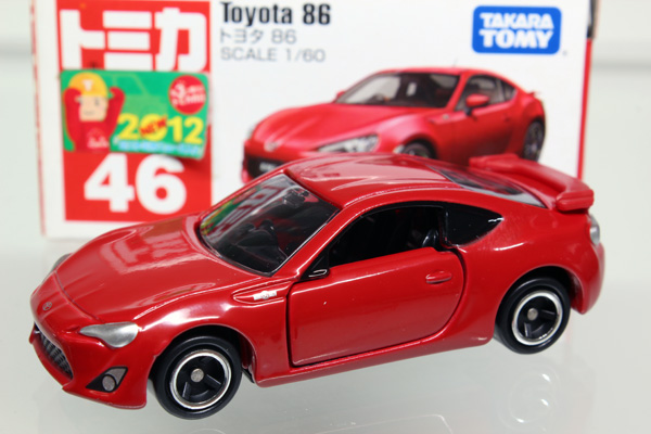 ミニカーショップ ケンボックス トミカ 赤箱 46 トヨタ86 ラベル少めくれ 12年発売 Takaratomyロゴminicar Shop Kenbox Tomica