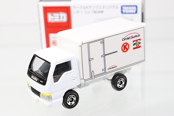 ミニカーショップ ケンボックス トミカ特注その他いすゞエルフ配送車 サークルkサンクス特注 箱少ダメージ 現状渡し Takaratomyロゴminicar Shop Kenbox Tomica
