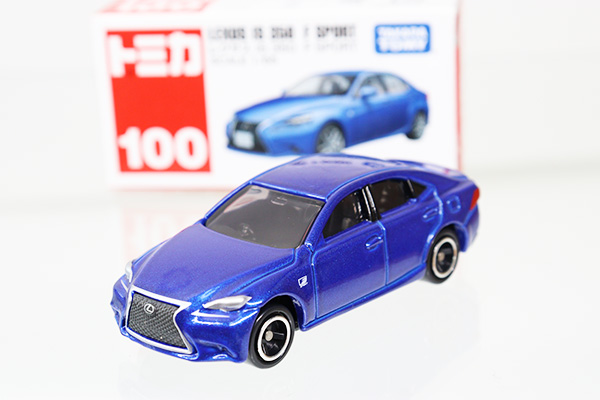 ミニカーショップ ケンボックス トミカ 赤箱☆100☆レクサス IS 350 F SPORT ※箱少ダメージ・TAKARATOMYロゴ・買取品・撮影の為に開封・現状渡しMinicar  shop KENBOX TOMICA