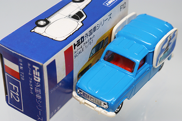 青箱 トミカ No.F12 ルノー 4 フルゴネット (日本製)