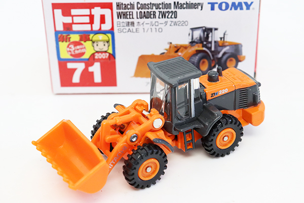 トミカ　赤箱★71★日立建機 ホイールローダ ZW220 ※TOMY青ロゴ・新車シール・買取品・現状渡し