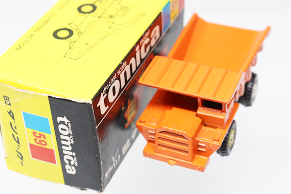 トミカ 日野　ダンプカー　オレンジ　日本製　黒箱　ダンプ　トラック　橙ちくわトミカ