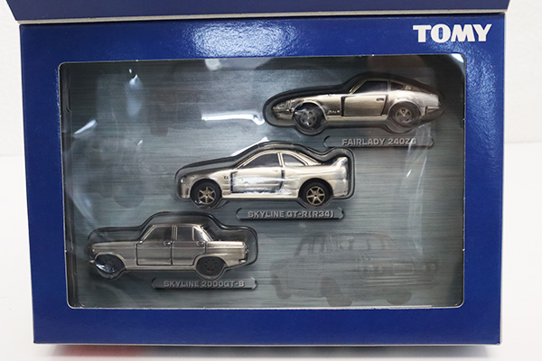 トミカギフトセット★★日産カーコレクション(スカイライン、240ZG TL版、GT-R)計3台 ※箱少ダメージ・未開封・買取品・現状渡し