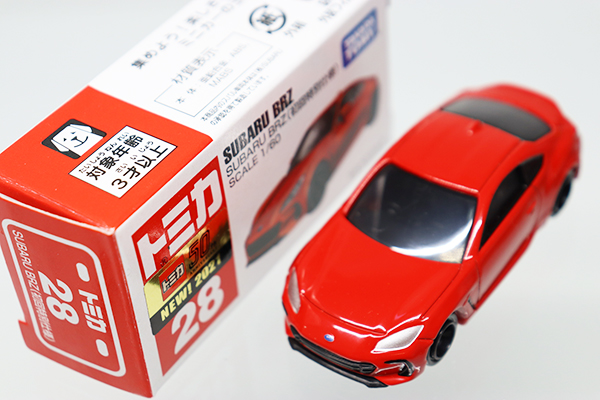 ミニカーショップ ケンボックス トミカ 赤箱☆28☆スバルBRZ (赤) ※初回特別仕様・TAKARATOMYロゴ・新車シール・買取品・現状渡しMinicar  shop KENBOX TOMICA