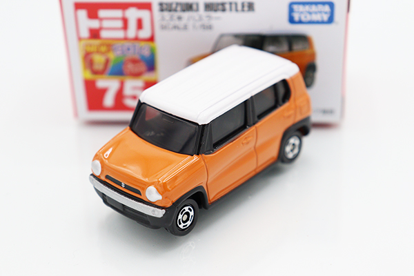 トミカ　赤箱★75★スズキハスラー ※TAKARATOMYロゴ・2014年新車シール・買取品・現状渡し