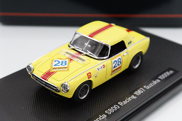 エブロ★43934★ホンダS800 レーシング 1967 スズカ 1000km (黄) ※1/43スケール・箱少凹み・中国製・買取品・現状渡し