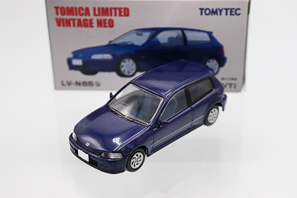 トミカリミテッドヴィンテージ NEO TLV-N65b Honda シビックVTi(ネイビー) 1/64 完成品 ミニカー(253822) TOMYTEC(トミーテック)