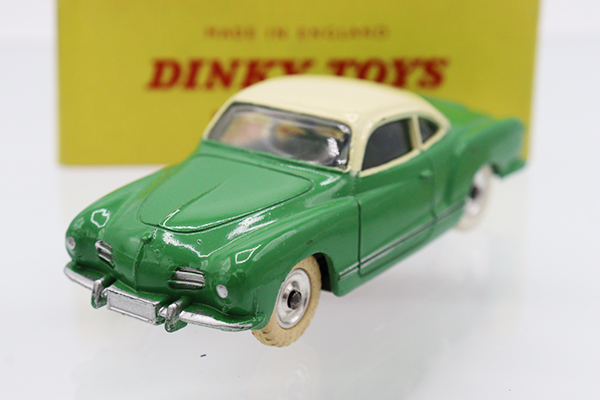 DINKY TOYS★187★フォルクスワーゲンKARMANN GHIA COUPE(緑/白)  ※ディンキー・英製・タイヤ汚れ・チップ・塗装少剥げ・箱スレ、凹み・買取品・現状渡し