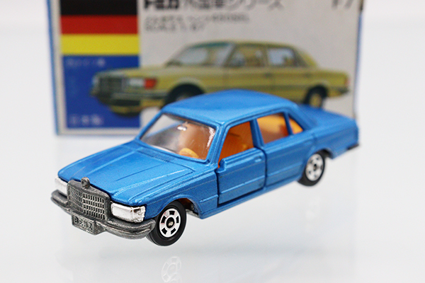 ミニカーショップ ケンボックス トミカ 青箱☆F7-1-3☆メルセデスベンツ450SEL(青) ※箱スレ、少汚れ・フタめくれ、値札剥がし跡・買取品・現状渡しMinicar  shop KENBOX TOMICA