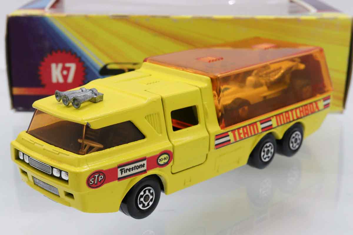 マッチボックス　レーシングカートランスポーター+ロータスレーシングカー ミニカーショップ ケンボックス マッチボックス☆K-7☆レーシングカー