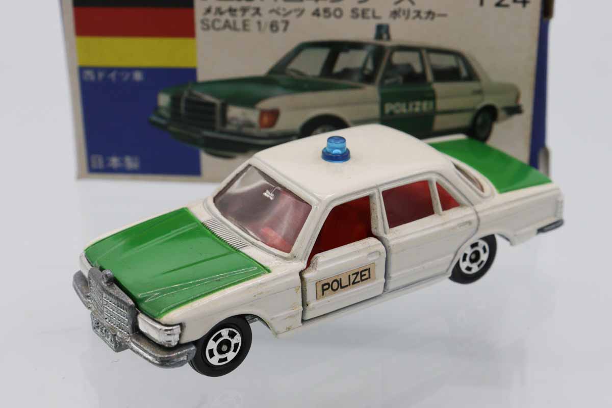 トミカ メルセデス・ベンツ 450 SEL POLIZEI ミニカーショップ ケンボックス トミカ 青箱☆F24☆メルセデス