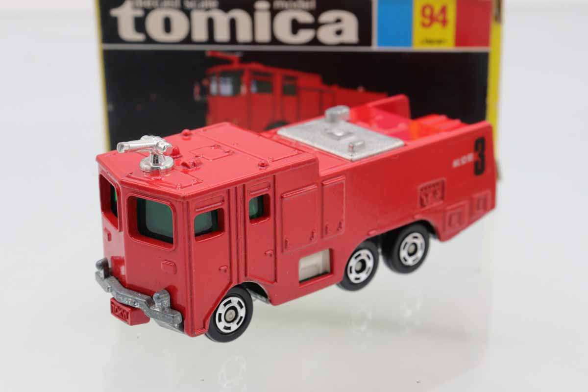 絶版黒箱トミカ 94 東急科学消防車 美品 日本製 デッドストック