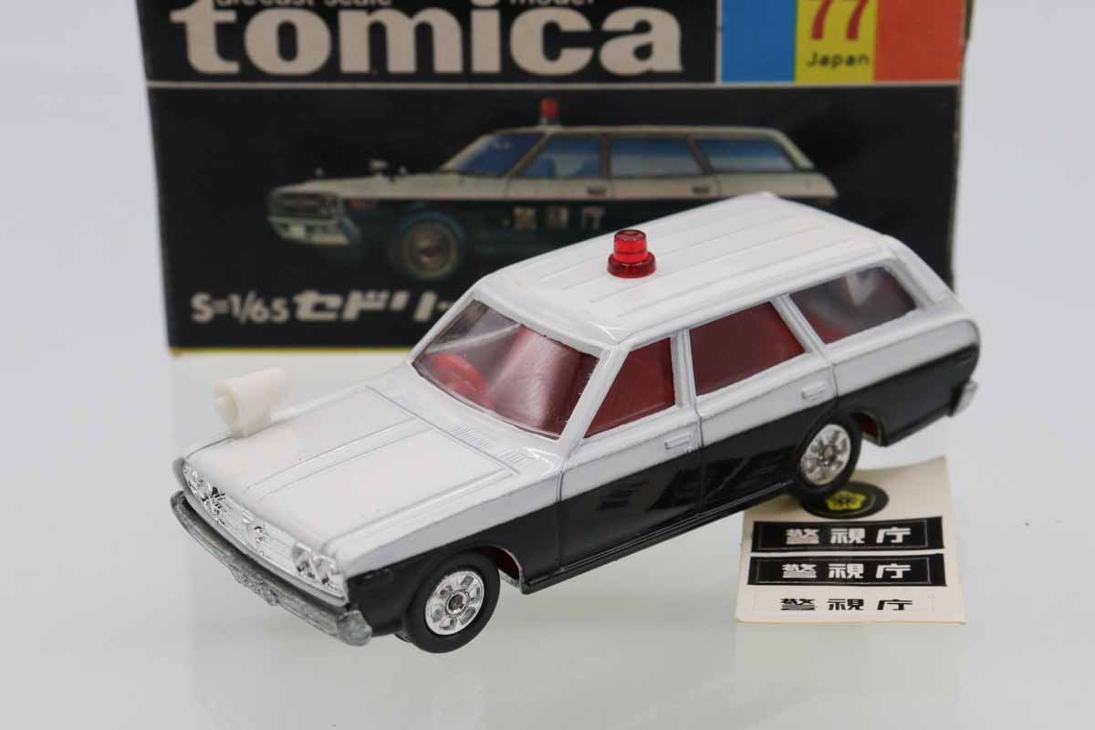 トミカ黒箱　日本製　ランドクルーザー　パトロールカー トミカ黒箱76-2 トヨタランドクルーザー道路公団車 日本製 当時