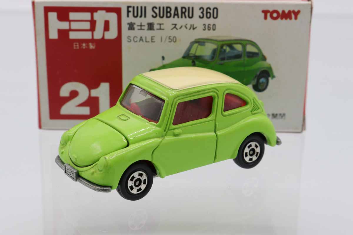 特注トミカ 21-4 富士重工スバル360 日本製　当時物 ミニカーショップ ケンボックス トミカ 赤箱(日本製)☆21☆富士重工