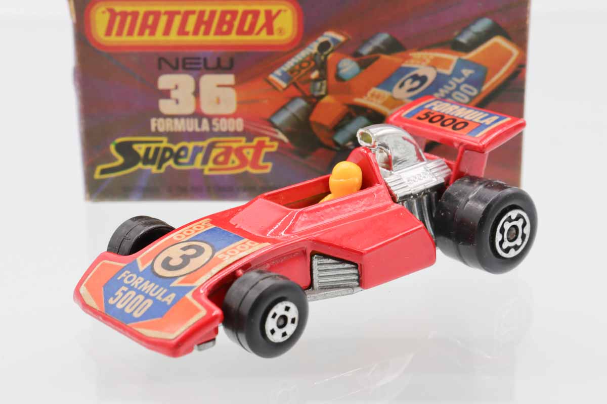 ミニカーショップ ケンボックス マッチボックス☆36☆FORMULA 5000(赤