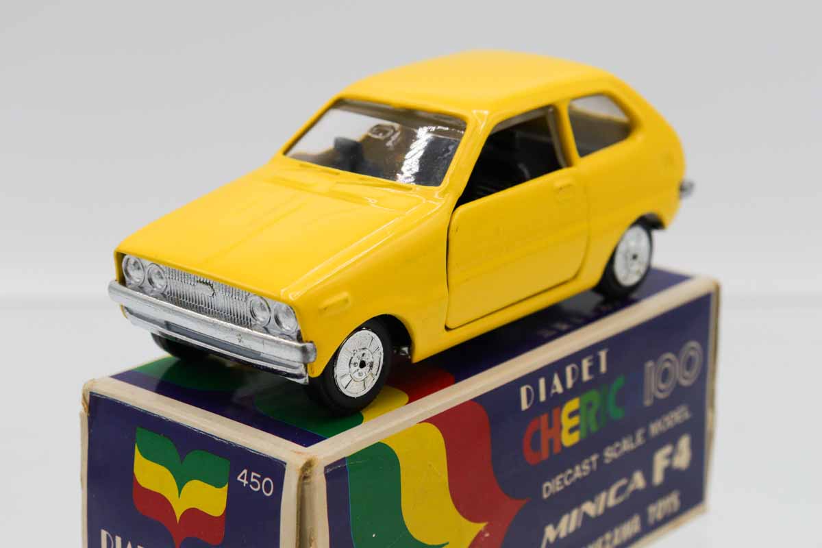 希少ダイヤペットチェリカ100三菱ミニカF4  黄色 ミニカーショップ ケンボックス ダイヤペット☆100-6☆三菱ミニカF4(黄