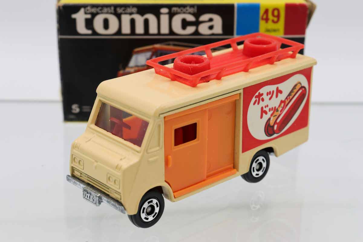 オレンジ フードトラック ミニカー ミニカーショップ ケンボックス トミカ 黒箱☆49☆いすゞエルフ