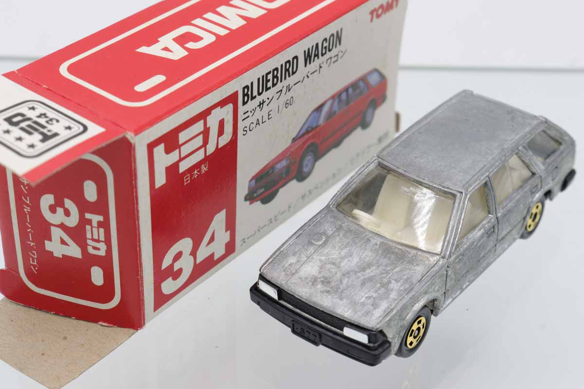 ミニカーショップ ケンボックス トミカ 赤箱(日本製)☆34☆日産ブルー