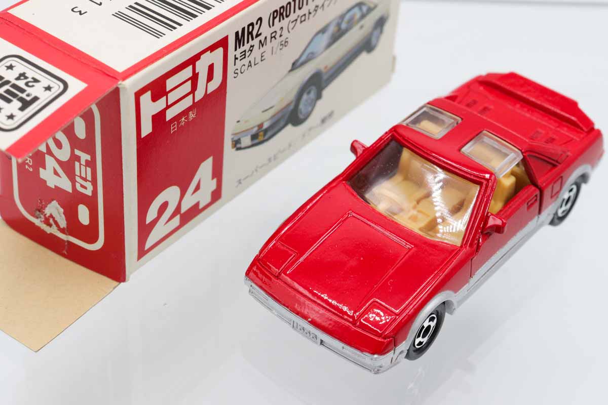 【激レア】 トミカ　赤箱　No.24 トヨタ MR2 （プロトタイプ）　日本製 ミニカーショップ ケンボックス トミカ 赤箱(日本製)☆24☆トヨタMR2