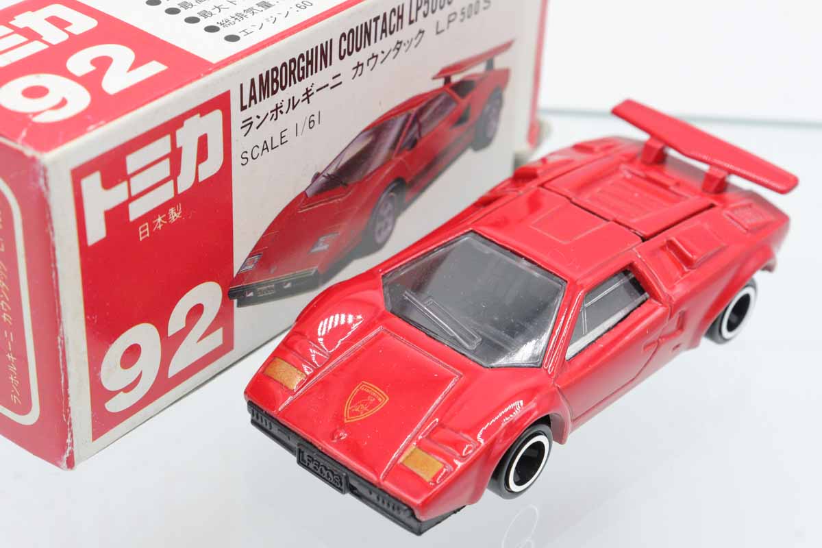 赤箱トミカ ランボルギーニ　カウンタックLP500S ミニカーショップ ケンボックス トミカ 赤箱(日本製)☆92