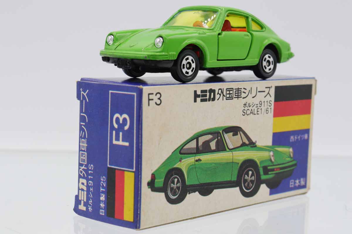 ミニカーショップ ケンボックス トミカ 青箱☆F3☆ポルシェ911S(緑/緑