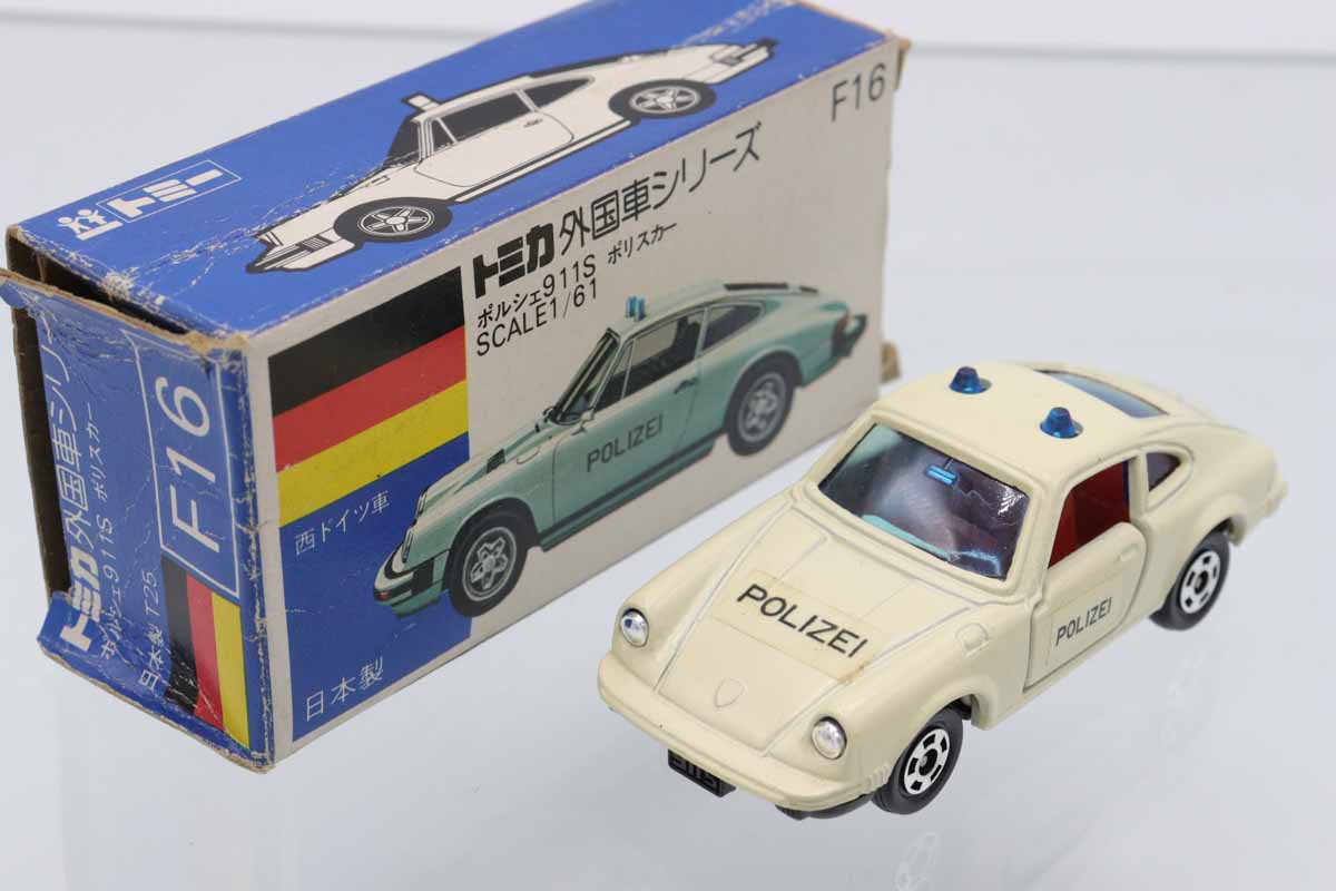 ミニカーショップ ケンボックス トミカ 青箱☆F16☆ポルシェ911S