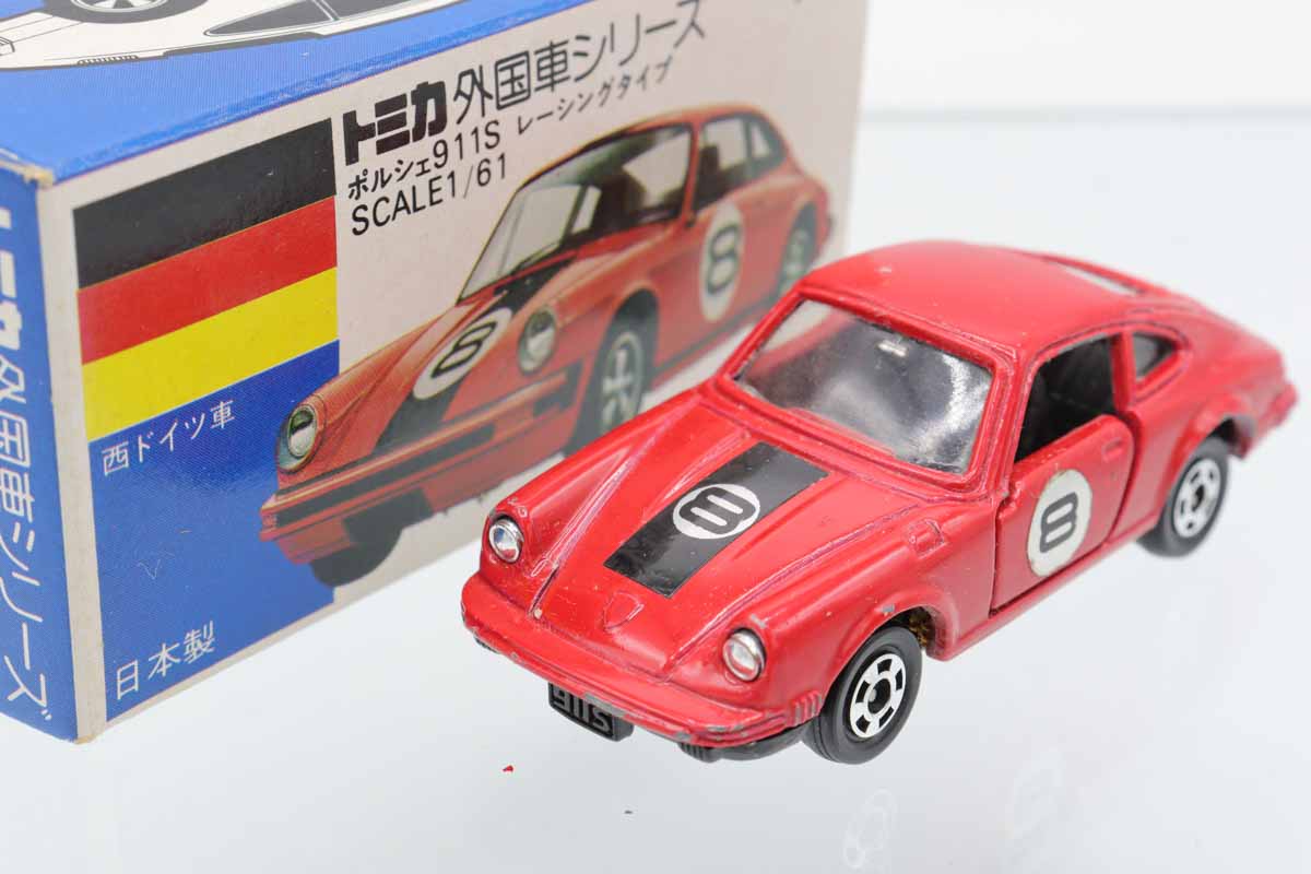 トミカ　ポルシェ911Sレーシング ミニカーショップ ケンボックス トミカ 青箱☆F16☆ポルシェ911S