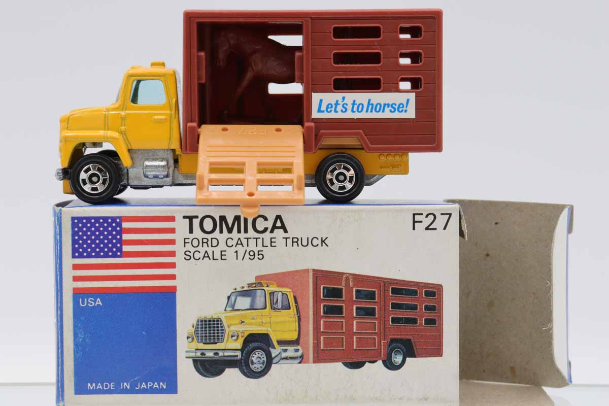 美品レア　トミカ青箱外国車シリーズF27フォードキャトルトラック ミニカーショップ ケンボックス トミカ 青箱☆F27☆フォードキャトル