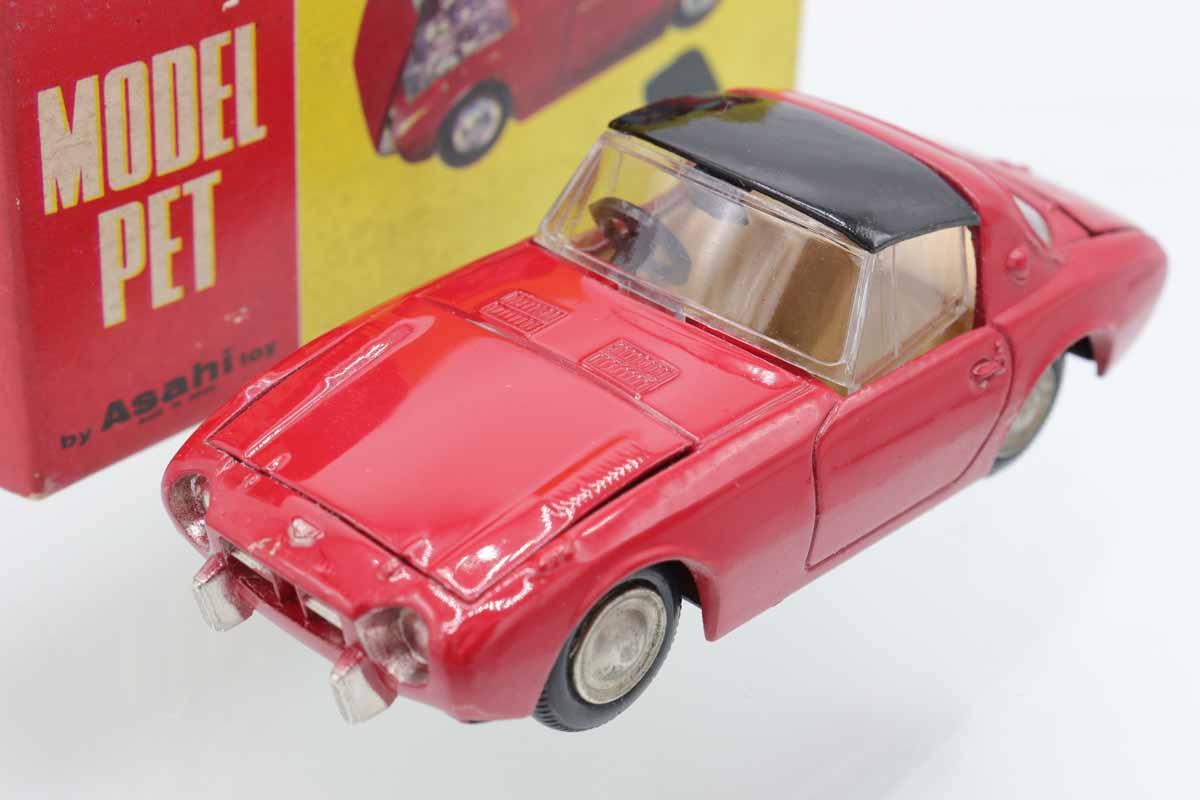 【希少品】モデルペット トヨタスポーツ800 箱付き 赤 ミニカーショップ ケンボックス モデルペットトヨタスポーツ800(赤/黒