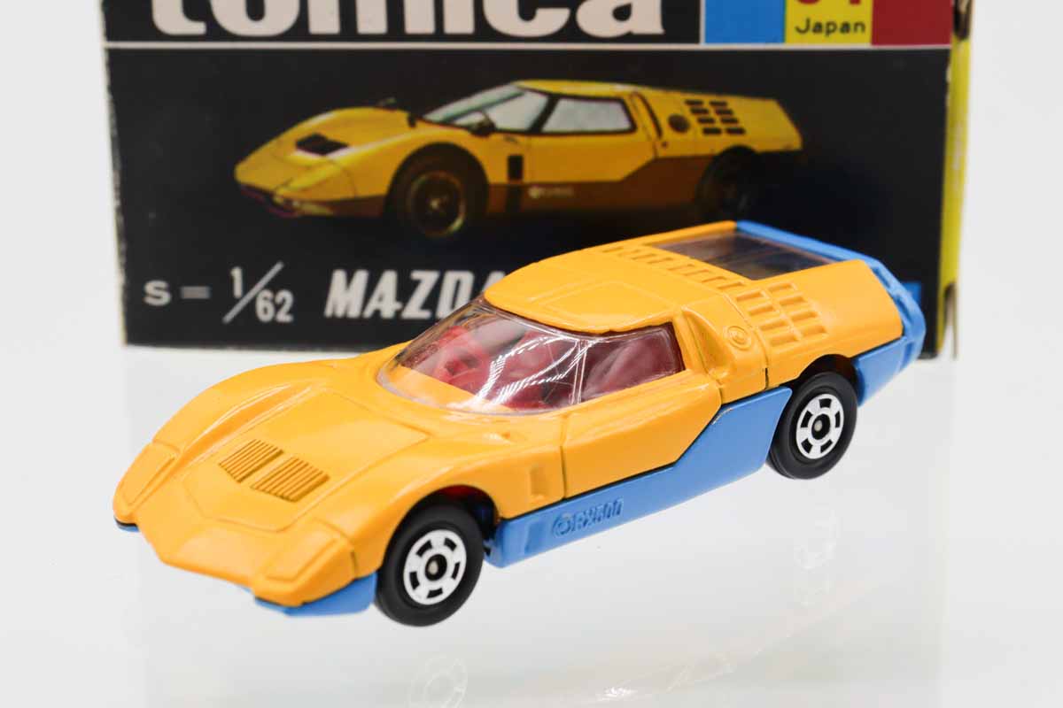 ミニカーショップ ケンボックス トミカ 黒箱☆34☆マツダRX500 (黄/青