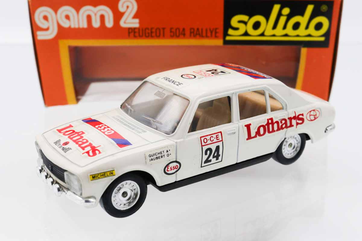ミニカーショップ ケンボックス solido☆50☆PEUGEOT 504 RALLYE #24