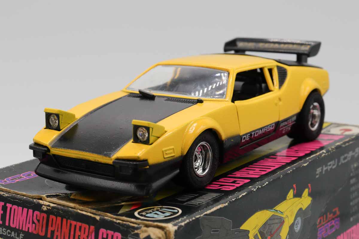 【希少・当時物】永大グリップ デ・トマソ パンテーラ GTS 1/28 日本製 ミニカーショップ ケンボックス 永大グリップ☆35☆デトマソパンテーラ